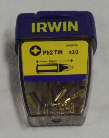 Bit 1/4"25 mm PH2 TIN