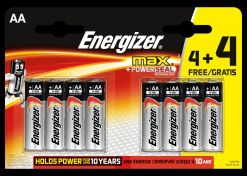 Baterie tužková alkalická Energizer MAX (vel. AA v blistru) 8ks