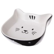 Miska pro kočky keramická černobílá