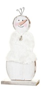 Sněhulák ve svetru dřevěný 21 cm