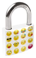 Zámek visací 40 mm dekor Tokoz Emoji (3 klíče)