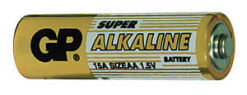 Baterie tužková alkalická GP Super (vel. AA ve fólii) LR6