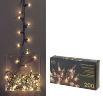 Světla vánoční 200 žárovek, teplá bílá, 19,9 m