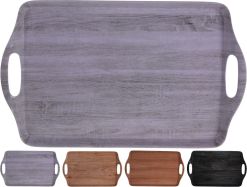 Podnos servírovací 45x30 cm s uchy mix dekorů dřevo melamin