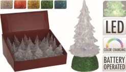 Stromeček vánoční 10 cm s LED osvětlením mix druhů