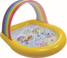 Bazén dětský s duhou a se sprchou 147x130x86 cm Intex