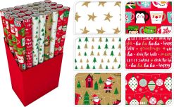 Papír balící vánoční 800x70 cm mix dekorů