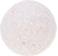 Koule dekorační 15 LED bílá 15 cm
