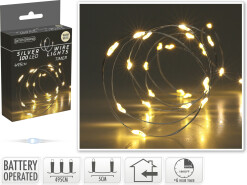 Světla vánoční 100 LED žárovek (teplá bílá) timer