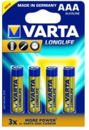 Baterie mikrotužková alkalická Varta Longlife AAA