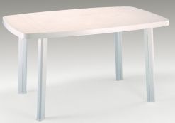 Stůl oválný Faro bílý