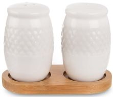 Slánka a pepřenka WHITELINE porcelán / bambus
