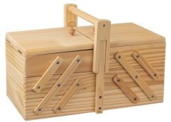 Box na šití rozkládací 60x19x18 cm dřevo