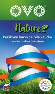 Barvy na vajíčka OVO - Nature "A" 3 x 5 g prášková barva (oranžová,modrá,zelená)
