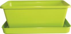 Truhlík s miskou 20 cm zelený