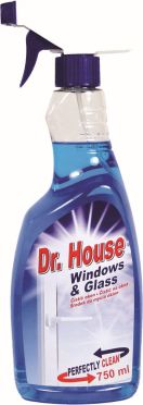 Čistič oken 750 ml modrý s rozprašovačem Dr. House