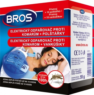 Odpařovač proti komárům elektrický+10 polštářků BROS