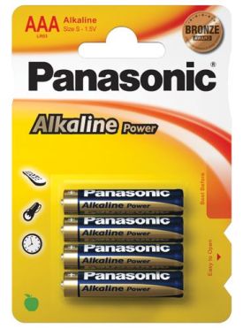 Baterie mikrotužka alkalická Panasonic Bronze (vel. AAA v blistru) 4ks