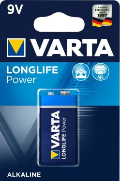 Baterie 9 Volt alkalická Varta - LONGLIFE Power blistr