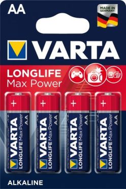Baterie tužková alkalická Varta Longlife Max Power (vel. AA v blistru) 4ks