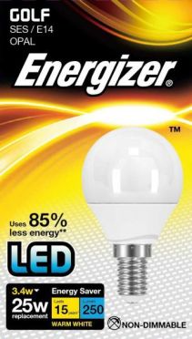 Žárovka LED E14 / 3,4 W / 2700 K / 250 lm Globe (malá baňka) Energizer