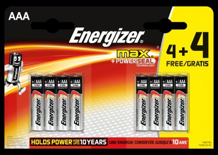 Baterie mikrotužka alkalická Energizer MAX (vel. AAA v blistru) 8ks