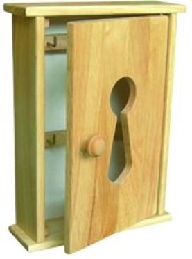 Skříňka na klíče 195x80x263 mm kaučukové dřevo
