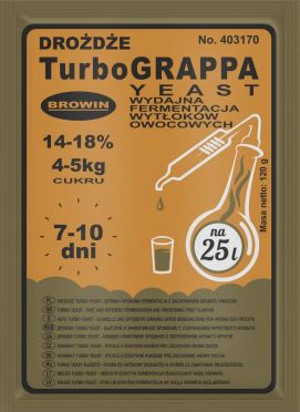 Kvasinky Turbo Grappa 120 g/14-18%