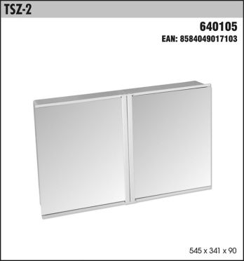 Skříňka koupelnová TSZ-2-545x341x90 mm dvoudílná