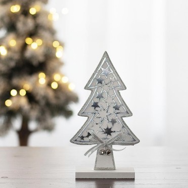 Dekorace Vánoční strom 19x11 cm