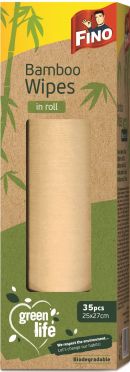 Utěrka kuchyňská bambusová 35ks 27x25cm v roli Green life Fino