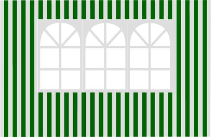 Bočnice stanu s oknem zelený pruh