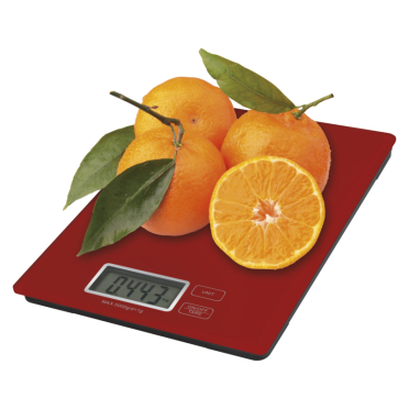 Váha kuchyňská 5 kg digitální červená EV003