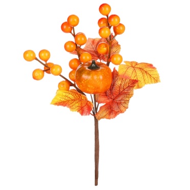 Dekorace větvička podzimní s dýní 23x14 cm