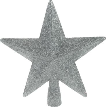 Špice vánoční 19 cm hvězda stříbrná