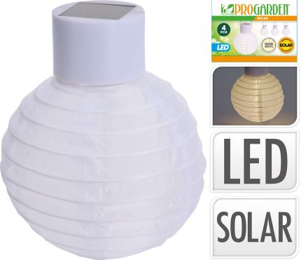 Lampa solární-lucerna 4 ks bílá