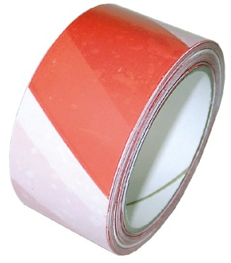 Páska výstražná lepící 50 mmx66 m červeno-bílá