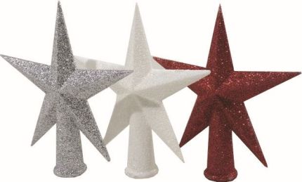Špice vánoční hvězda 12 cm mix barev plast