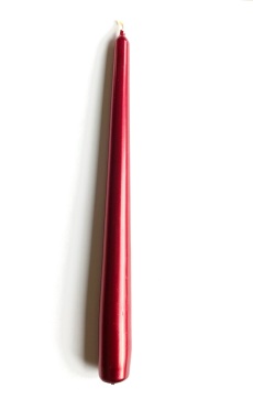 Svíčka kónická červená metalik 24 cm