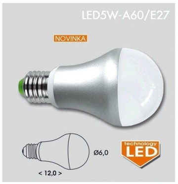 Žárovka LED 5 W/E27/3000 K/400 lm