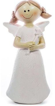 Dekorace anděl stojící 12 cm(materiál polyresin)