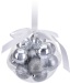 Ozdoba vánoční koule SILVER LIGHT stříbrná 14 ks/4 cm