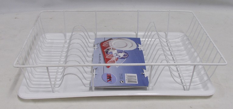 Odkapávač na nádobí kov s plastovou podložkou 48x30 cm