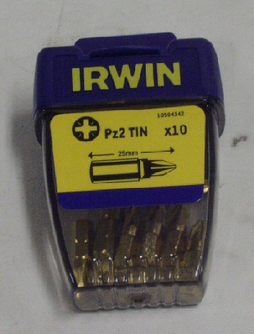 Bit 1/4"25 mm PZ2 TIN 10 ks