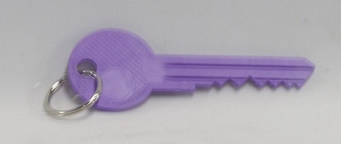 Klíčenka-klíč plast s kroužkem